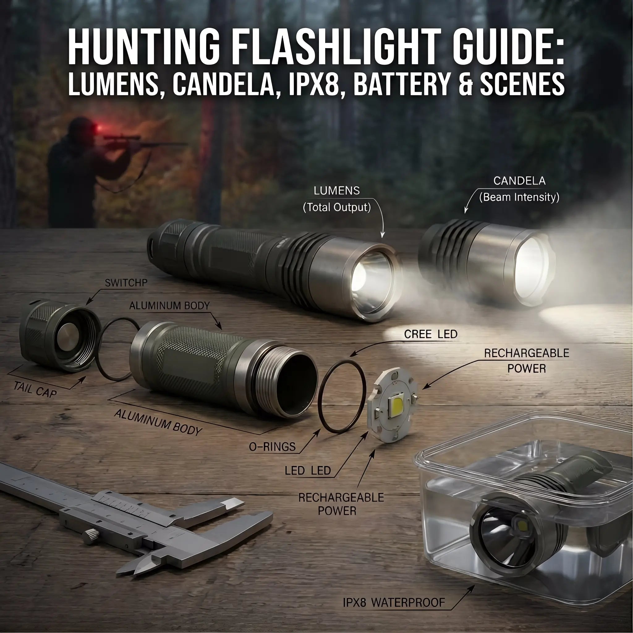 The Ultimate Hunting Flashlight Buying Guide: 10 Minutes to Master Lumens, Candela & Battery Life