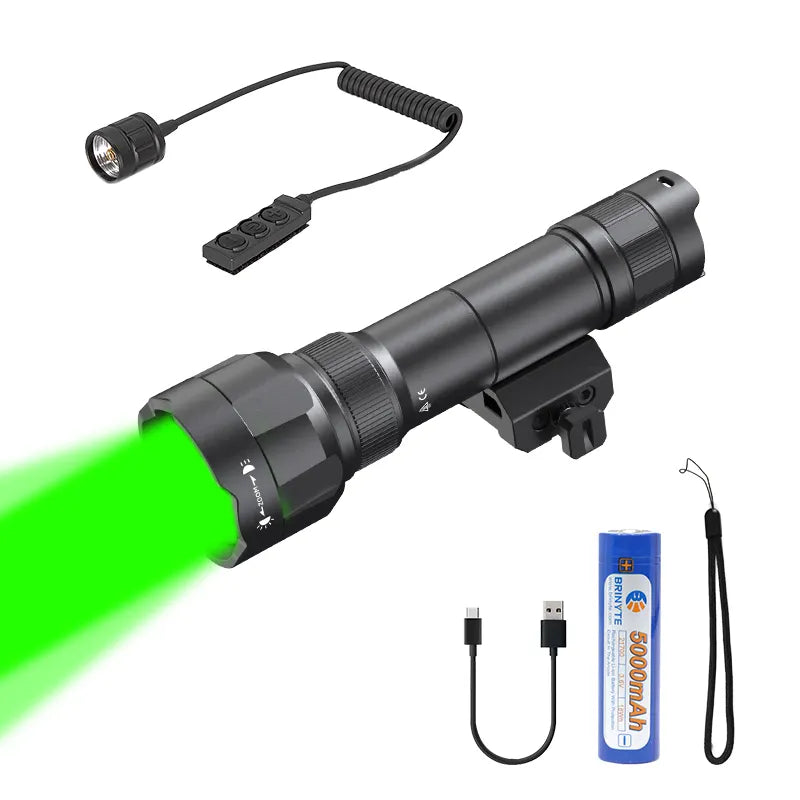 Brinyte T40 USB-C Rechargeable Multifunctional Hunting Flashlight for Night Hunting