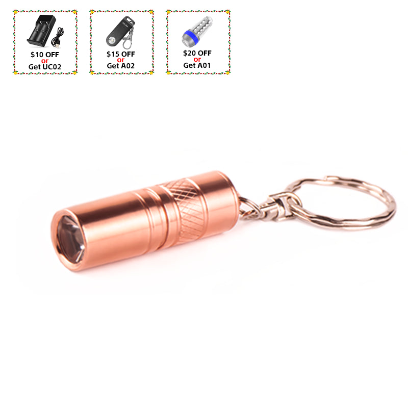 M18 Copper Safety Keychain EDC Light—Brinyte