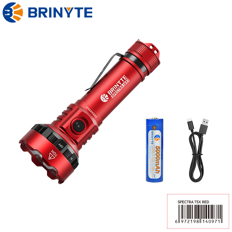 Brinyte SPECTRA T5X Multi-Color Blood Tracking Hunting Flashlight