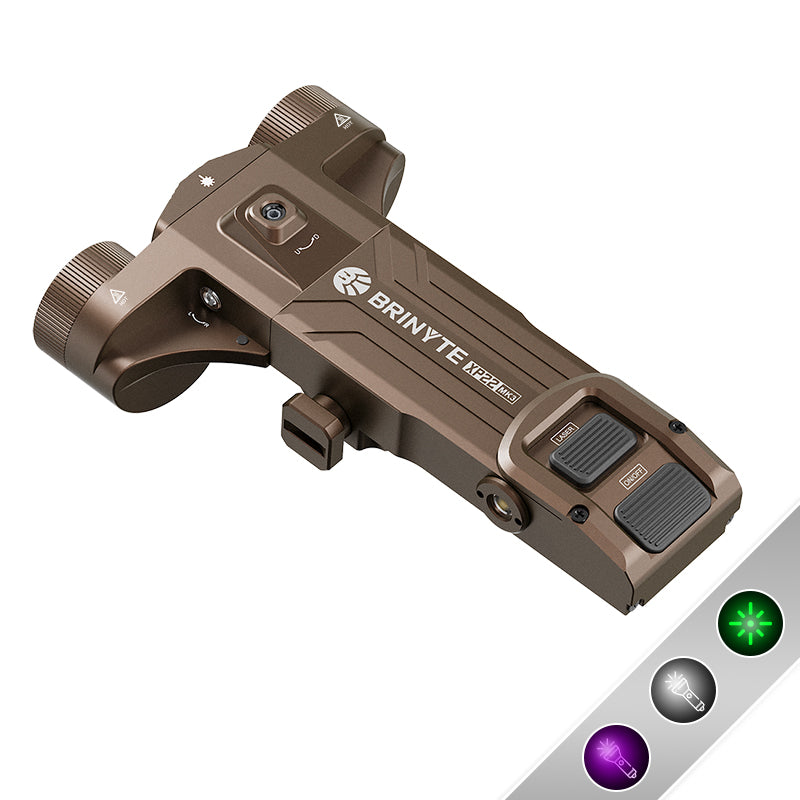 Brinyte XP22MK3 Scorpion: Low-Profile Weapon Light & Green Laser Combo for AR-15