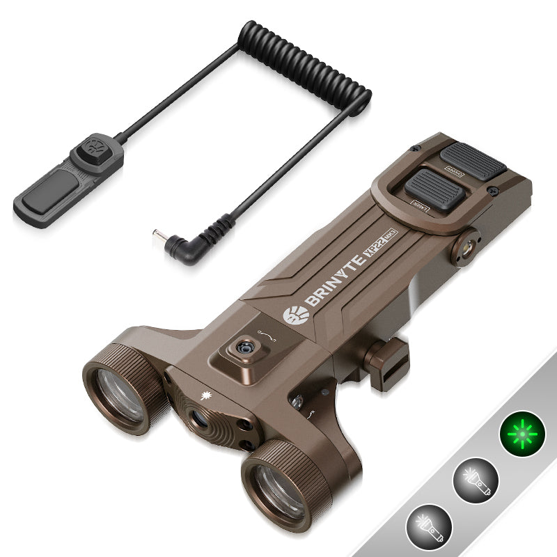 Brinyte XP22MK3 Scorpion: Low-Profile Weapon Light & Green Laser Combo for AR-15