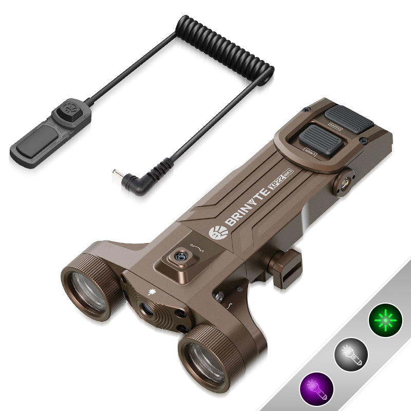 Brinyte XP22MK3 Scorpion: Low-Profile Weapon Light & Green Laser Combo for AR-15