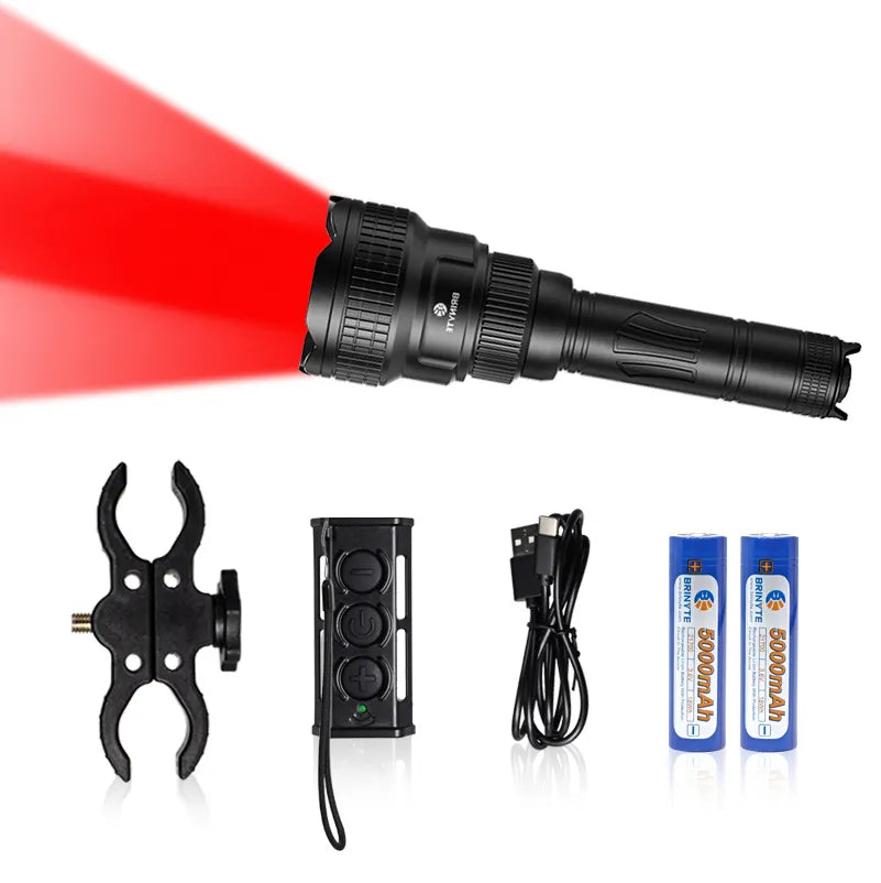 BRINYTE T18-R R5 RED HUNTING LIGHT WITH WIRELESS REMOTE SWITCH