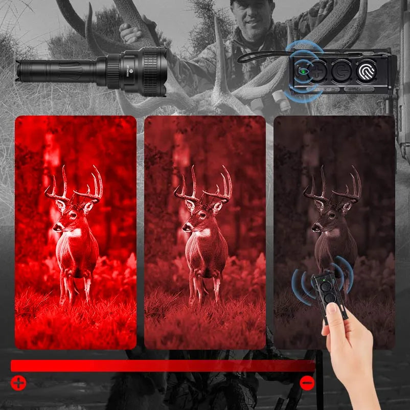 Brinyte T18-R Red Zoomable Rechargeable Hunting Light—Brinyte
