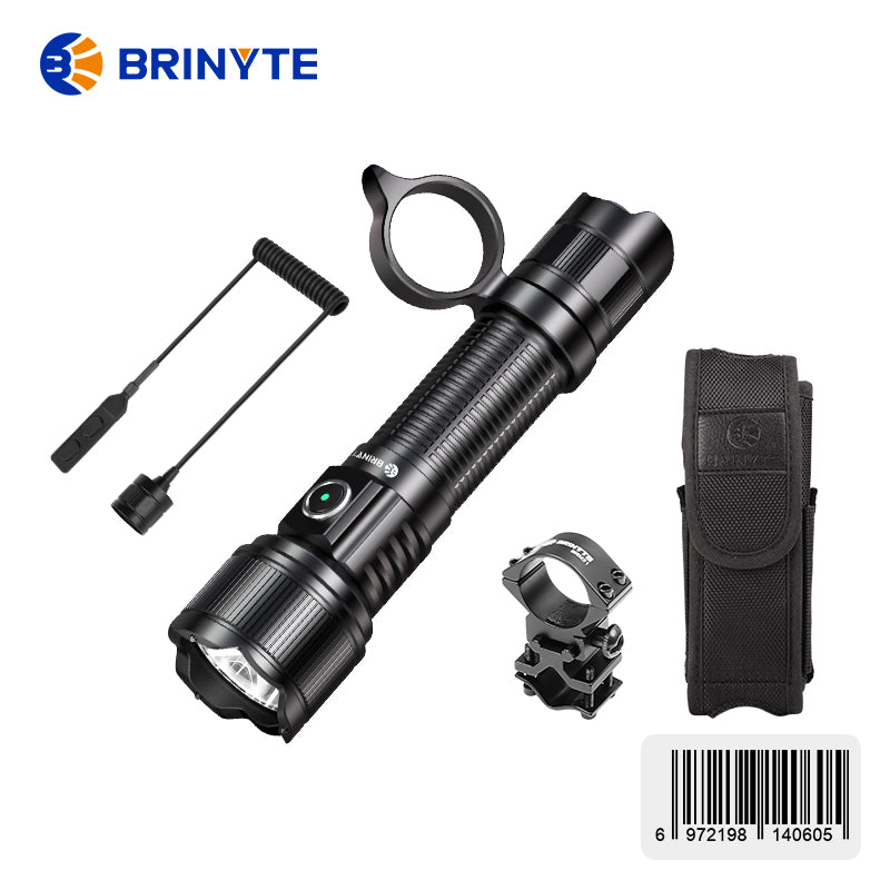 Brinyte PT16A 3000Lumens Tactical Light with Tungsten Steel Tips