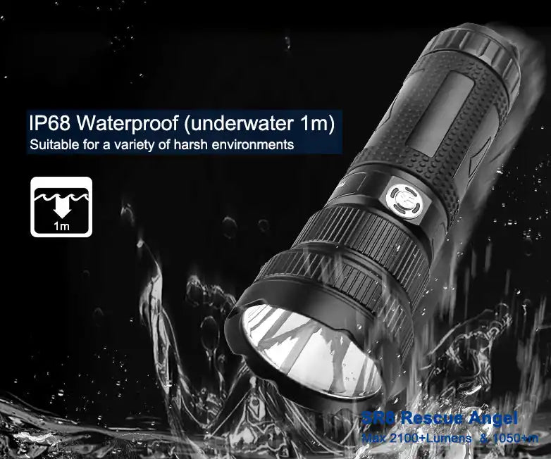 Brinyte SR8 Searchlight 2100 LMs & 1050m ,SOS Mode