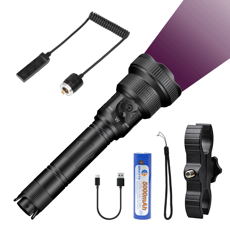 Brinyte T28 Tri-Color Rechargeable Hunting Light Kit