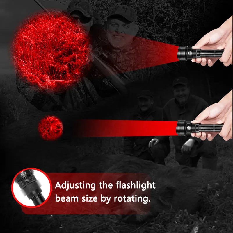 Brinyte T18-R Red Zoomable Rechargeable Hunting Light—Brinyte