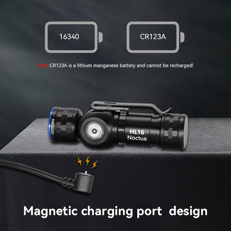 Brinyte HL16 is a multi-functional headlamp with CREE LED, suitable for various scenes. It has 4 brightness levels to choose from and supports double-click strobe mode, a magnetic charging port, easy to charge.