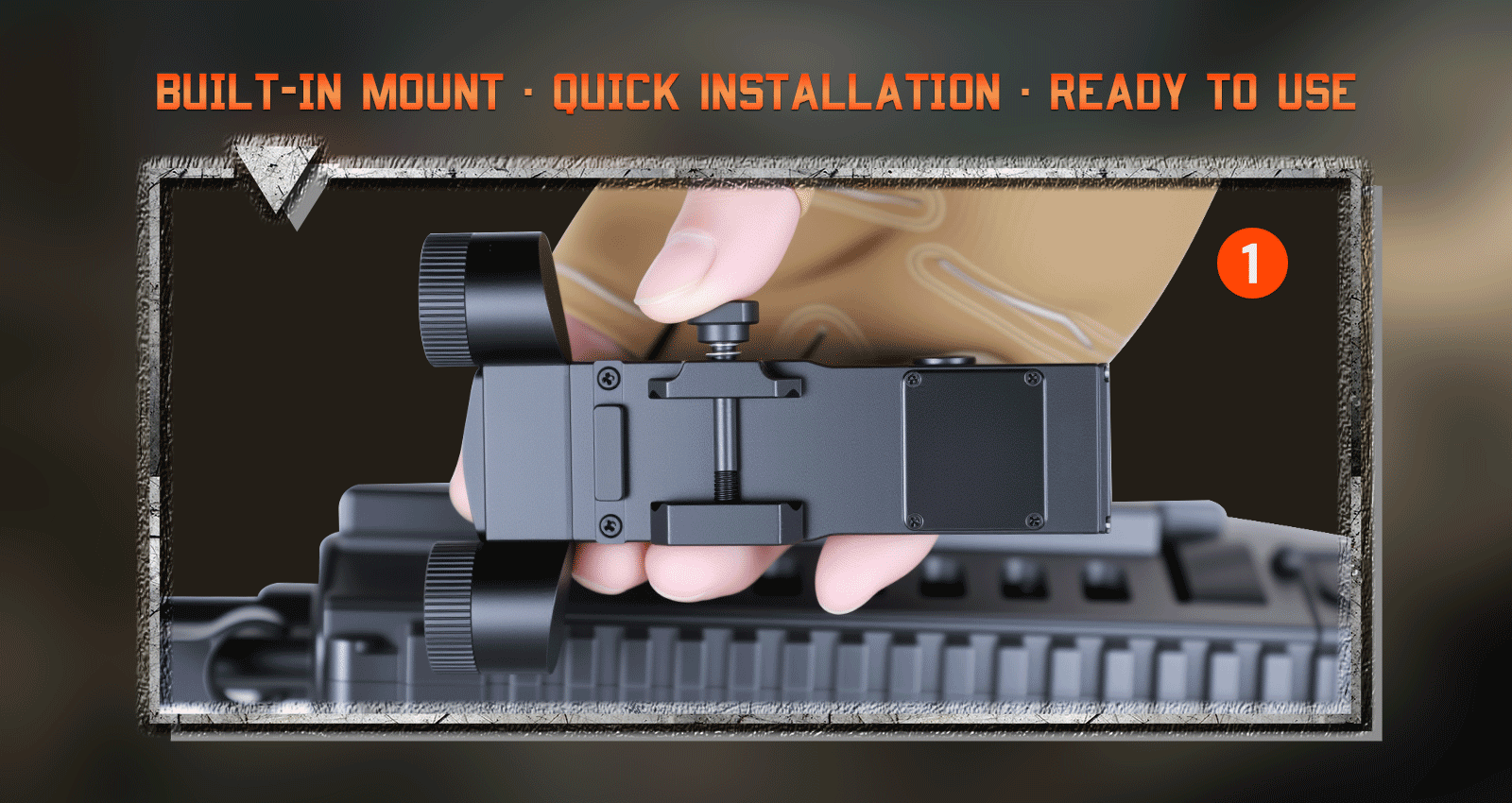 XP22PRO Tactical Rail Mounted Flashlight with Green Laser—Brinyte