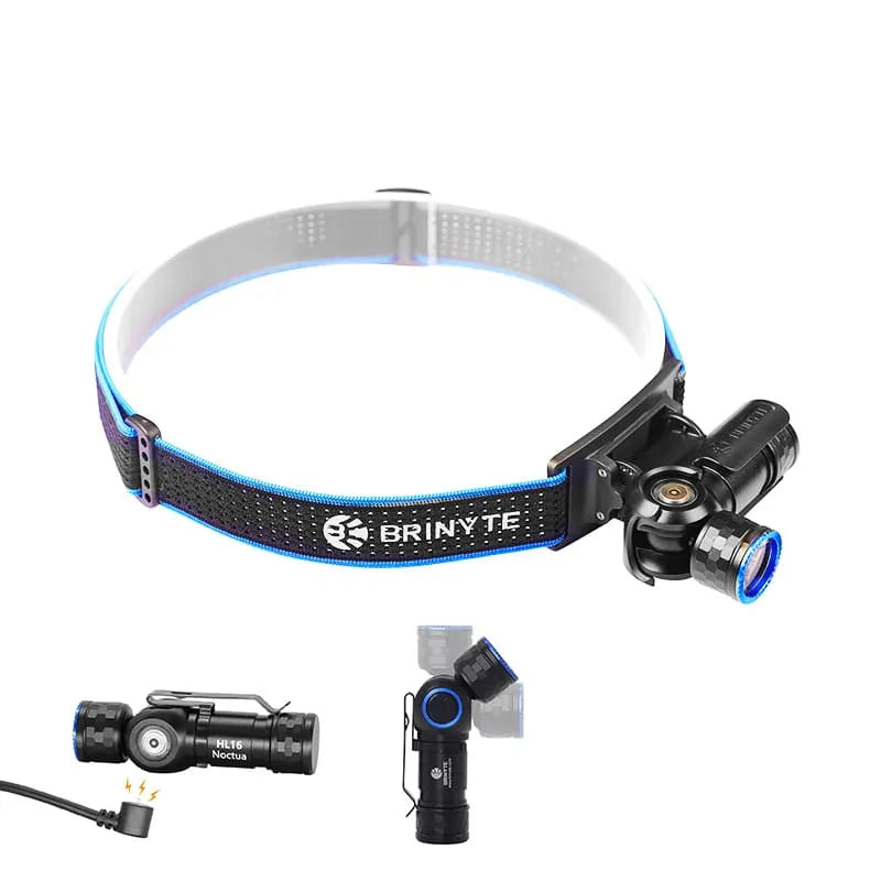Linterna frontal Brinyte HL16 520lms compatible con batería seca y recargable