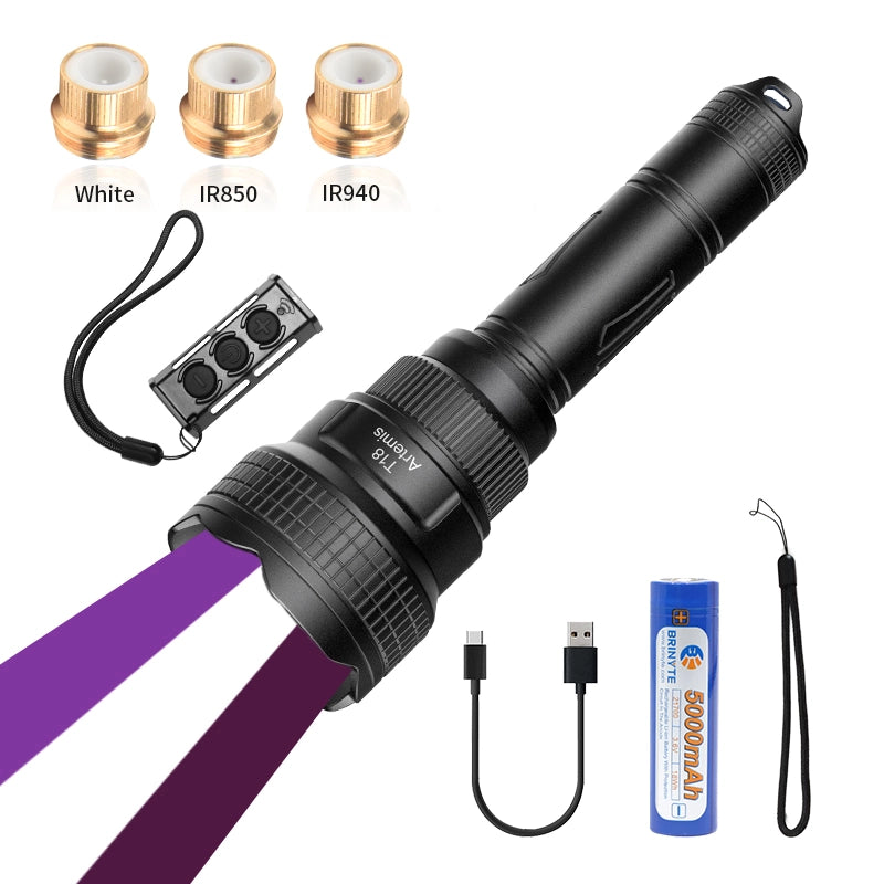Brinyte T18 Artemis – Zoomable Multicolor Hunting Flashlight for Hog & Predator Night Hunting