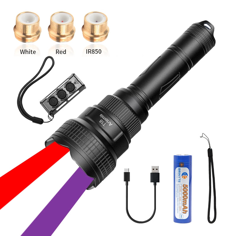 Brinyte T18 Artemis – Zoomable Multicolor Hunting Flashlight for Hog & Predator Night Hunting