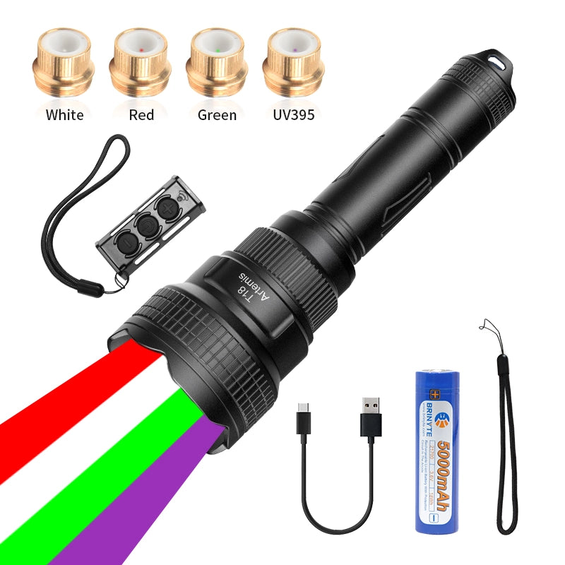 Brinyte T18 Artemis – Zoomable Multicolor Hunting Flashlight for Hog & Predator Night Hunting