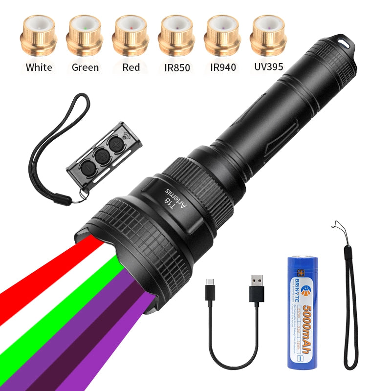 Brinyte T18 Artemis – Zoomable Multicolor Hunting Flashlight for Hog & Predator Night Hunting