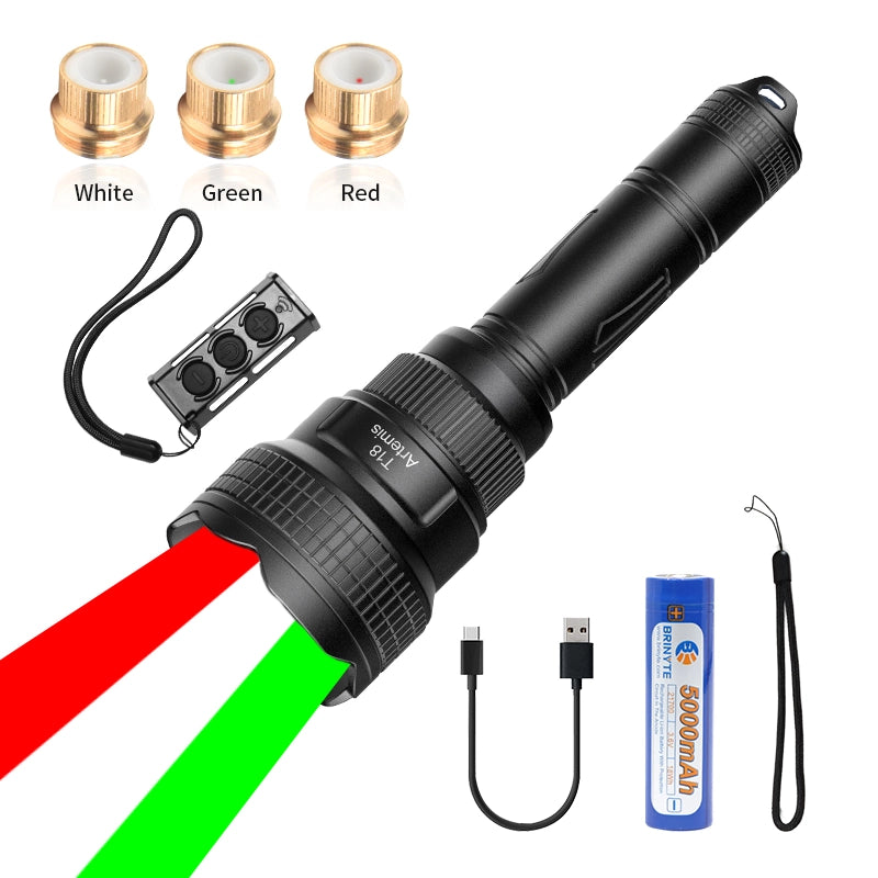 Brinyte T18 Artemis – Zoomable Multicolor Hunting Flashlight for Hog & Predator Night Hunting