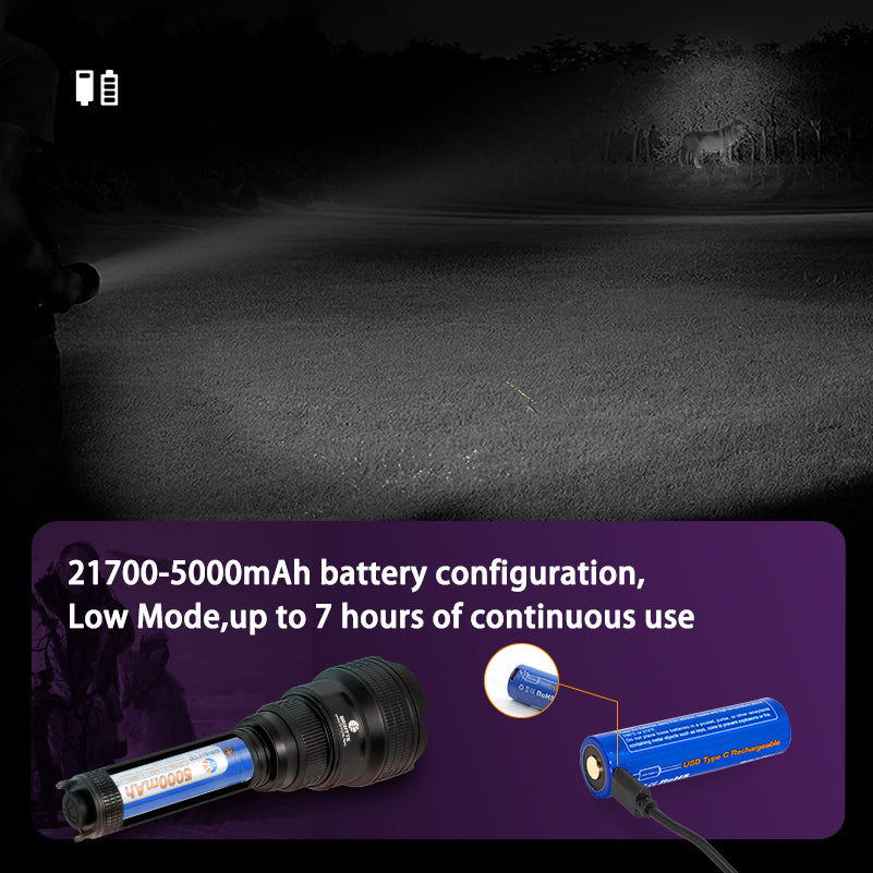 Brinyte T18-IR Zoomable Rechargeable IR850 Light—Brinyte