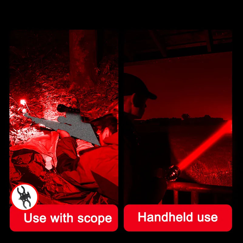 Brinyte T18-R Red Zoomable Rechargeable Hunting Light—Brinyte