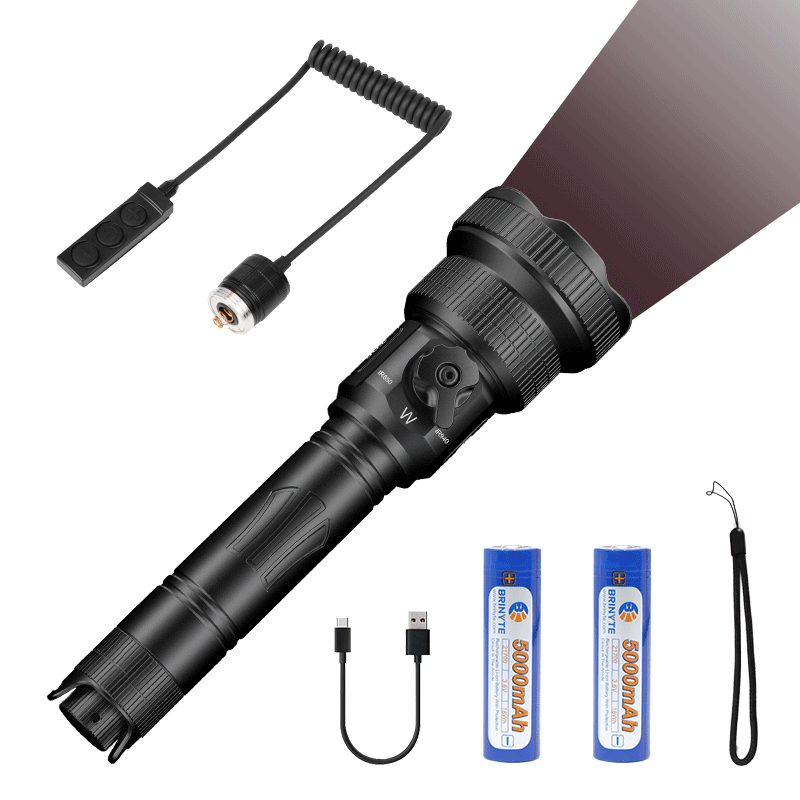 Brinyte T28 Tri-Color Rechargeable Hunting Light Kit