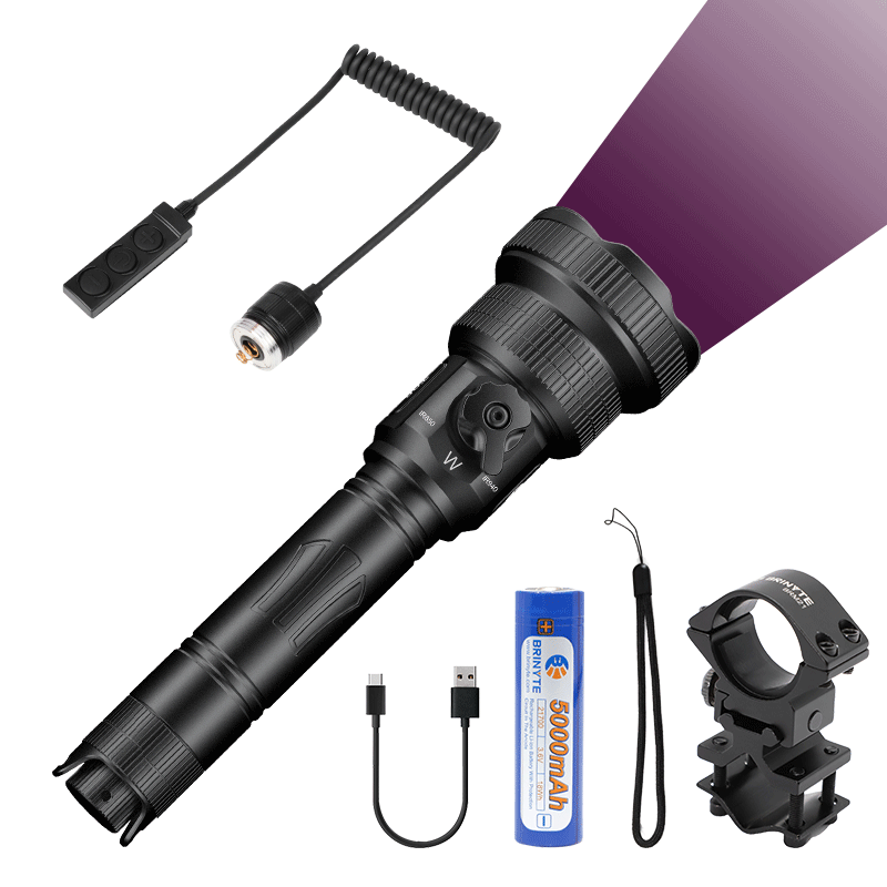 Brinyte T28 Tri-Color Rechargeable Hunting Light Kit