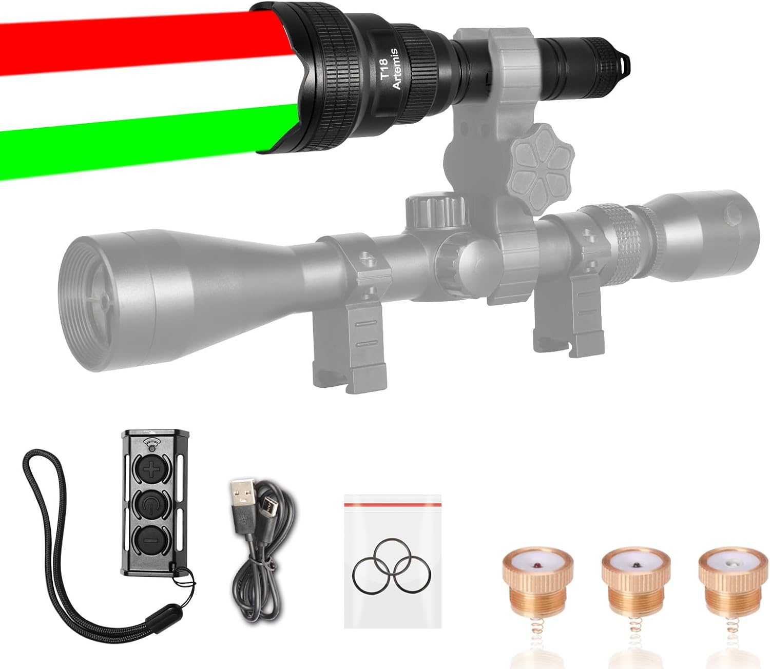 Brinyte T18 Artemis – Zoomable Multicolor Hunting Flashlight for Hog & Predator Night Hunting
