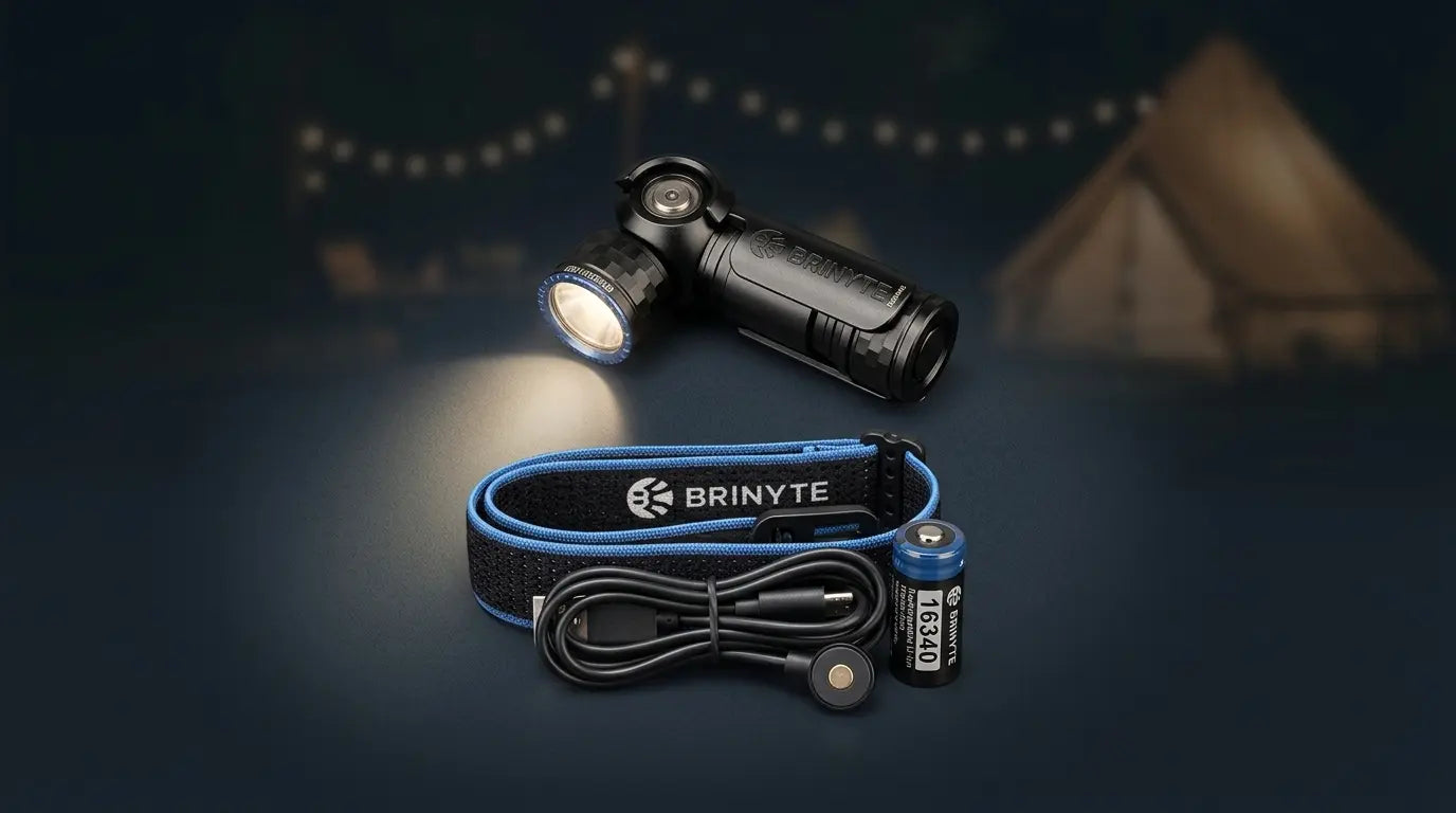 Brinyte HL16 Headlamp Review: 90° Rotatable, Magnetic, Lightweight