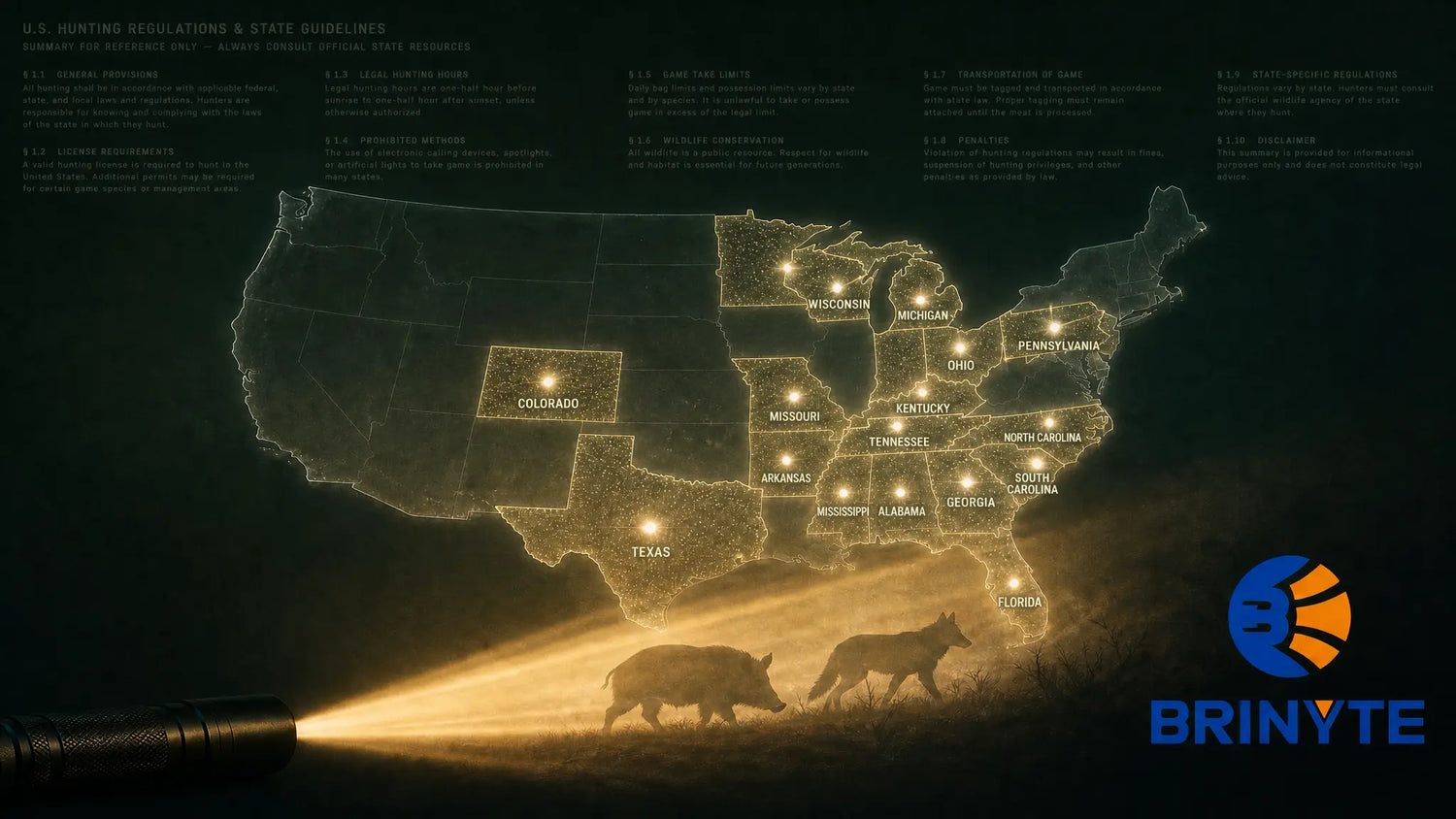 US Night Hunting Regulations by State (2026): Legal Light & Species Guide