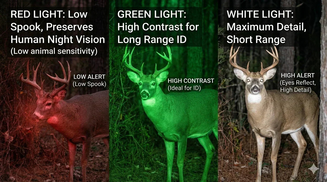 How Whitetail Deer, Hogs, and Coyotes See Light: A Guide to Red, Green, White, UV, and IR for Stealth Hunting