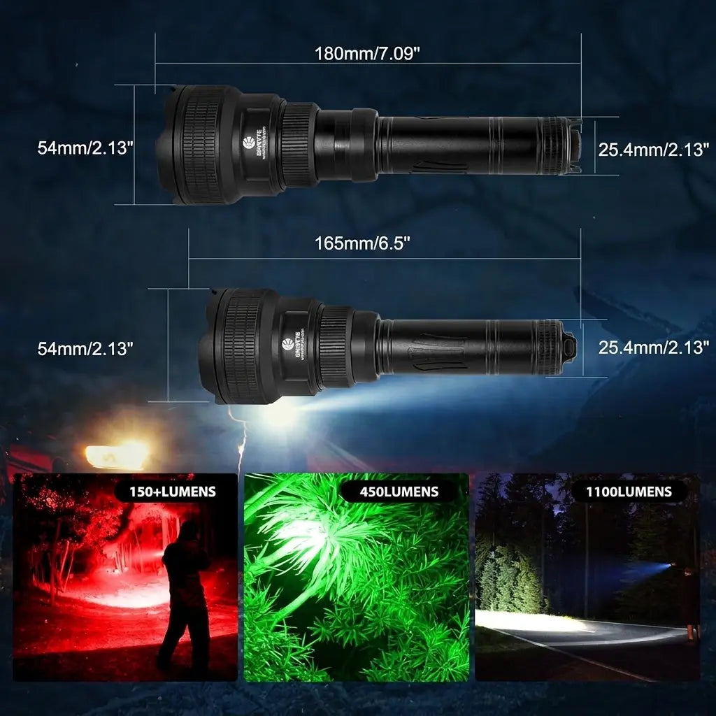 Brinyte T18 Artemis – Zoomable Multicolor Hunting Flashlight for Hog & Predator Night Hunting