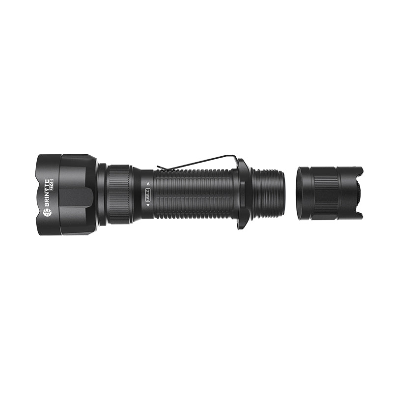 Brinyte ZT40: 1650 Lumen Zoomable Tactical Flashlight with USB-C Charg
