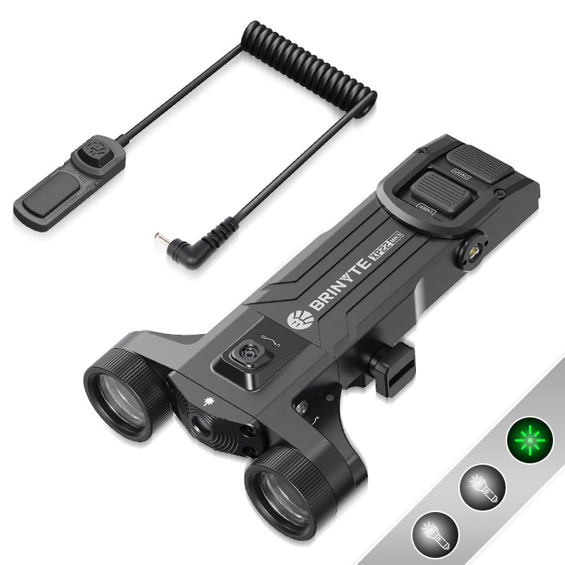 Brinyte XP22MK3 Scorpion: Low-Profile Weapon Light & Green Laser Combo for AR-15