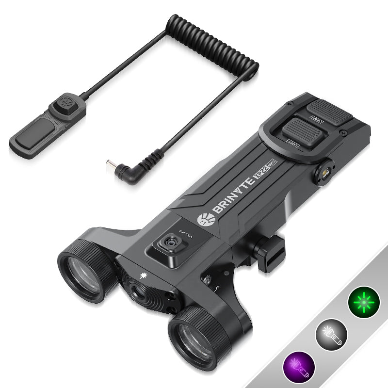 Brinyte XP22MK3 Scorpion: Low-Profile Weapon Light & Green Laser Combo for AR-15