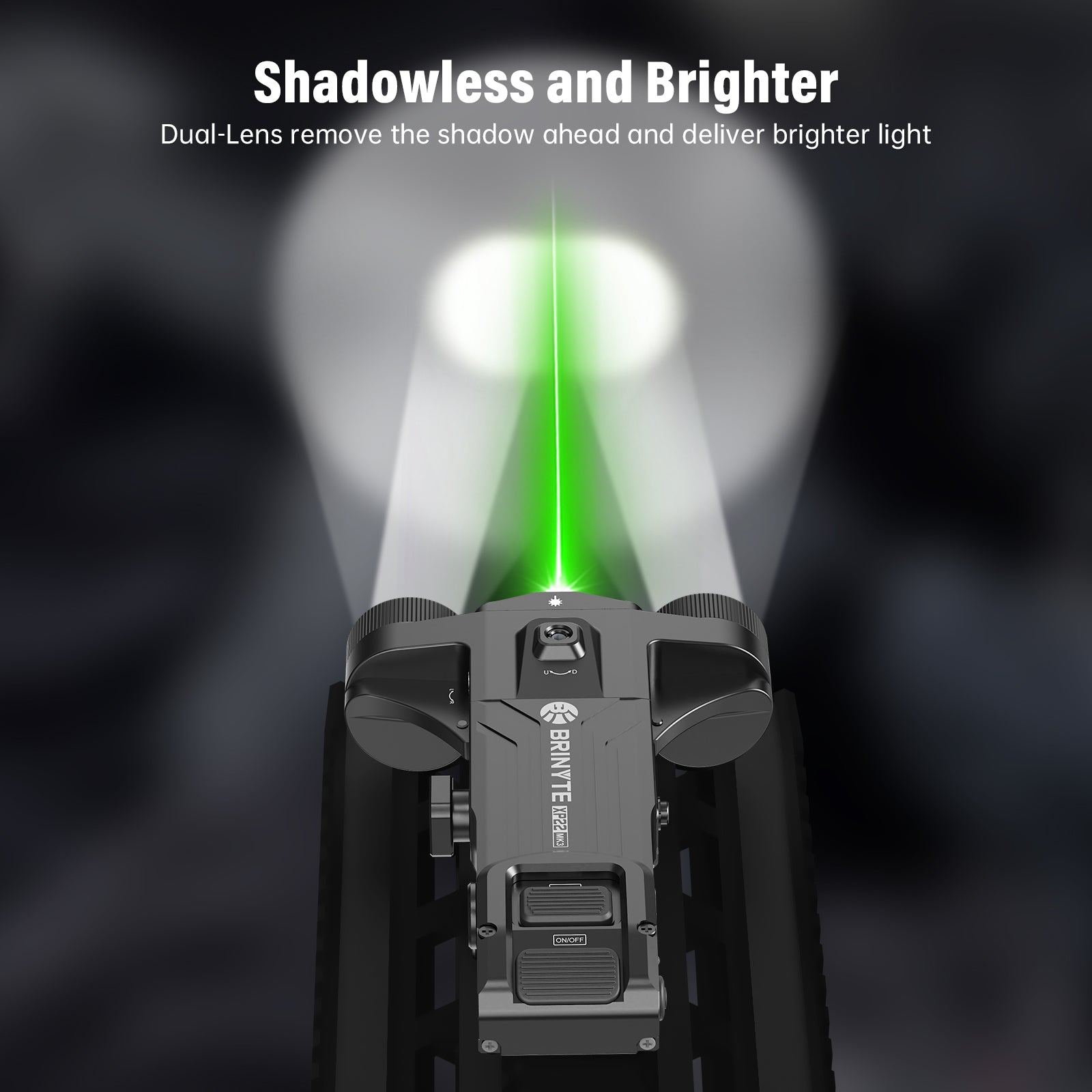 Brinyte XP22 MK3 Tactical Scorpion Rail Mounted Flashlight