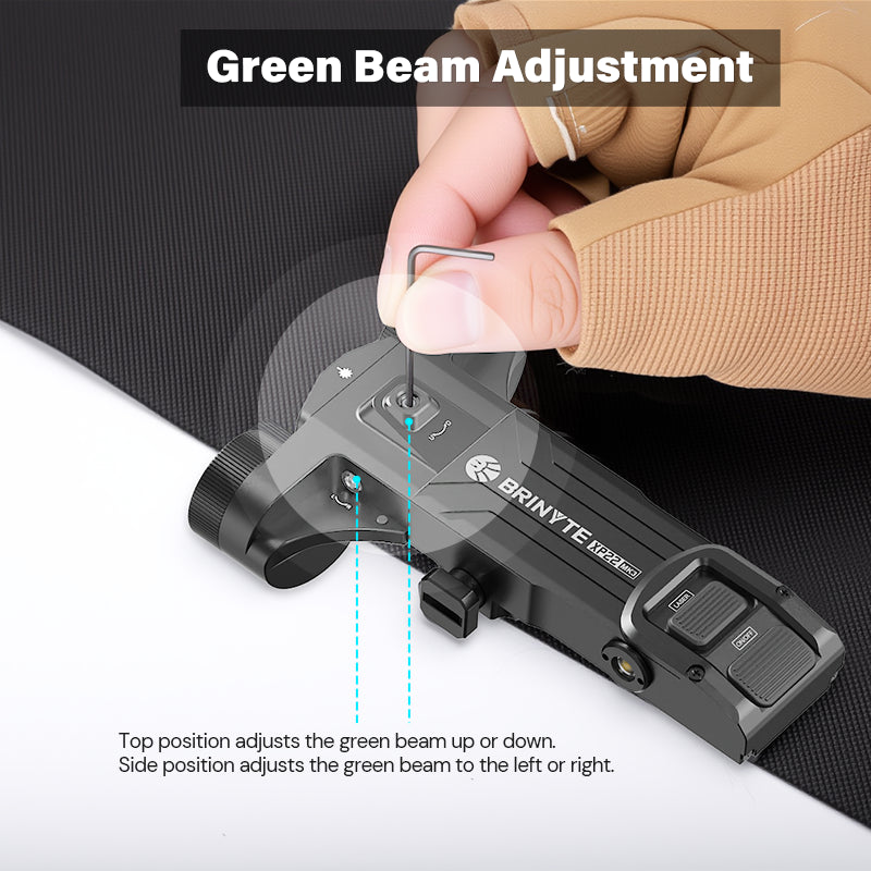 Brinyte XP22 MK3 Tactical Rail Mounted Flashlight