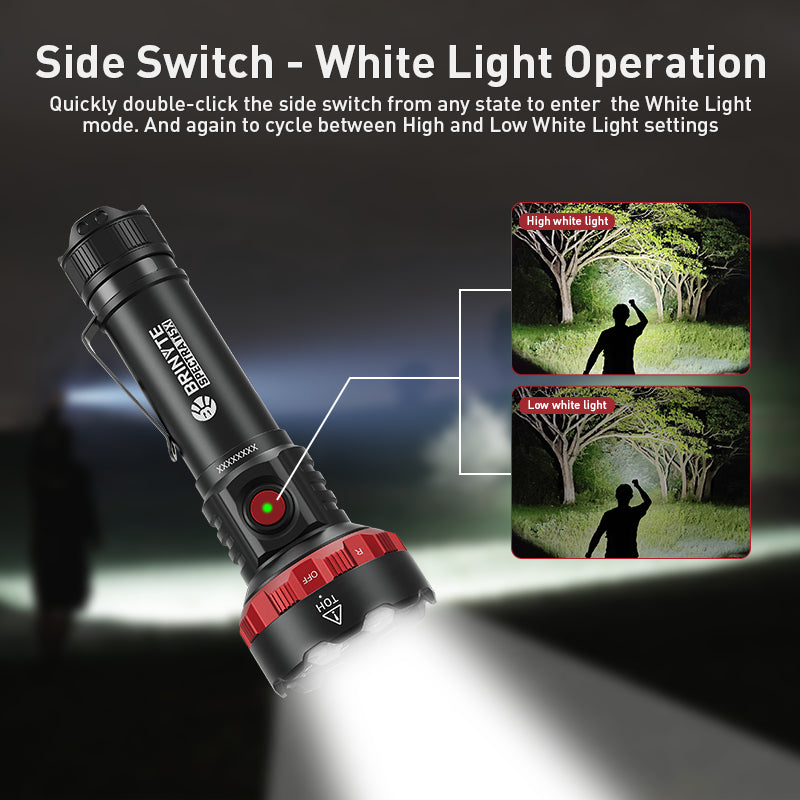 Brinyte SPECTRA T5X Multi-Color Blood Tracking Hunting Flashlight