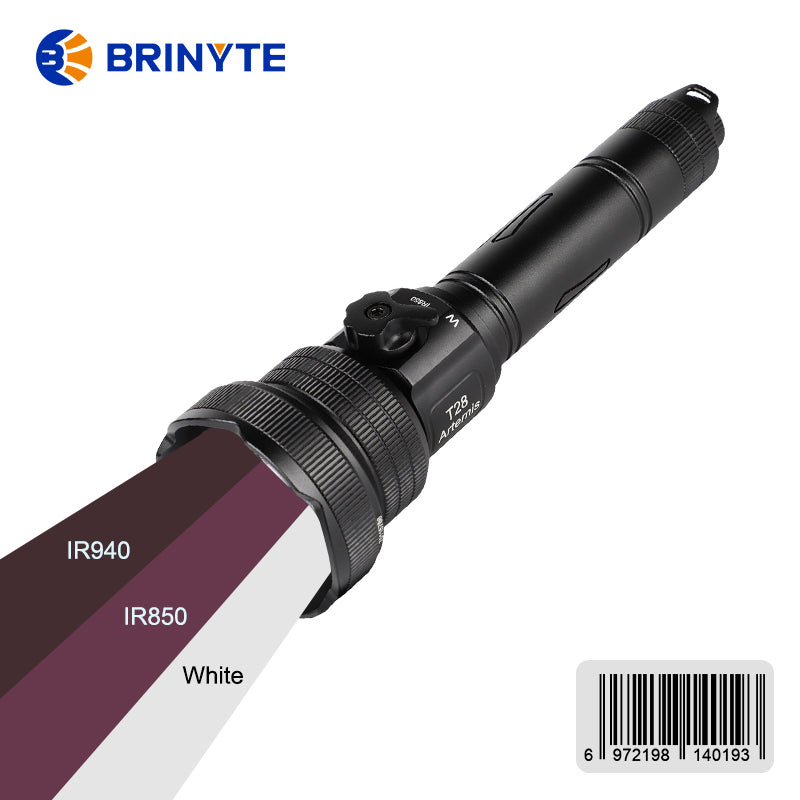 Brinyte T28-IR 3-Color-In-1 Night Hunting Kit ,Infrared & White