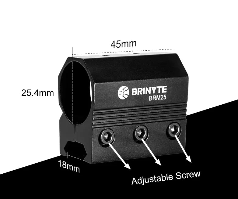 the size of Brinyte BRM25 Mount