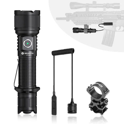 Brinyte PT16-T Weapon Light Kit with Remote Pressure Switch and Mount