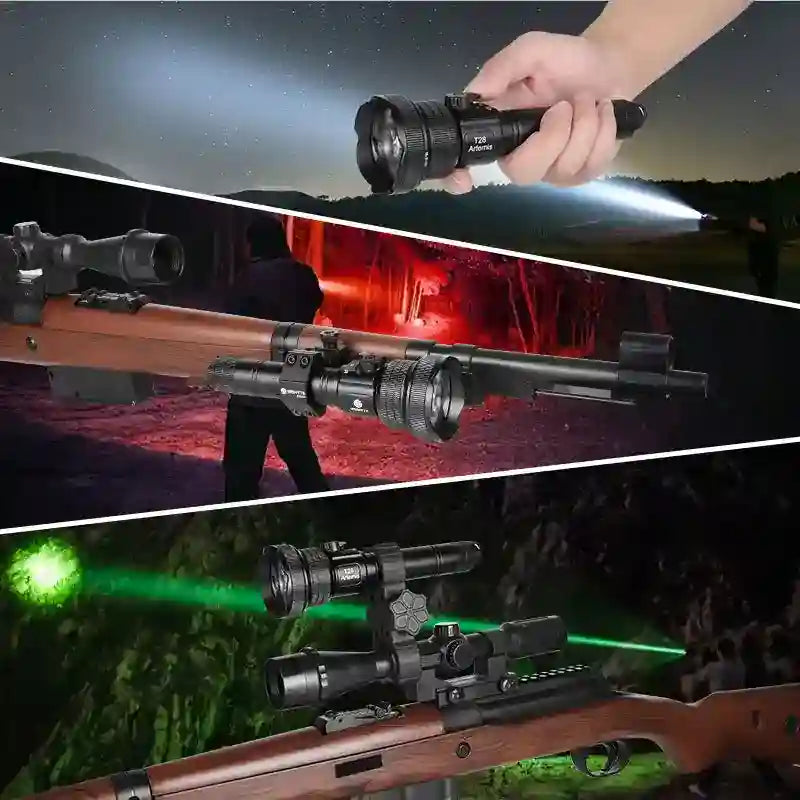 Tactical Flashlight Light Green Dot Rifle Gun Laser Sight Scope Hunting  Airsoft